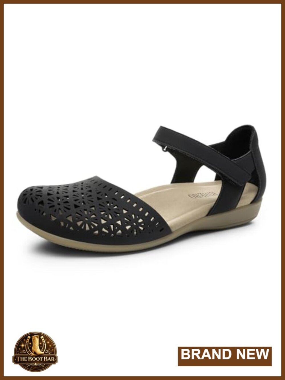 Rihero Women's Closed Toe Flat Sandals Comfortable Ankle Strap